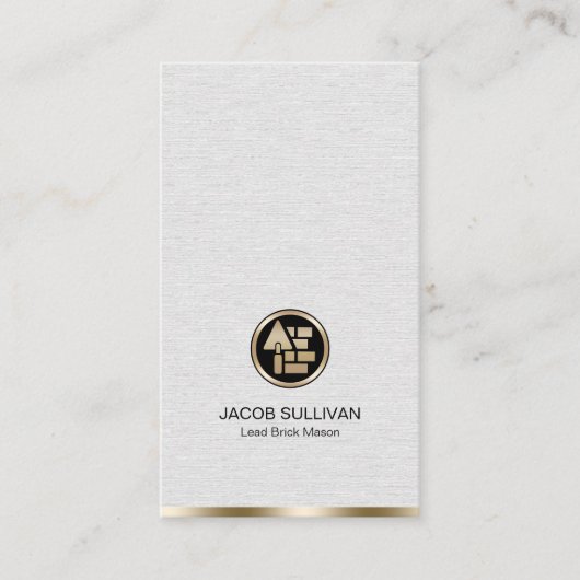 Carte De Visite Construction de maçonnerie en brique de pierre Mas (Devant)