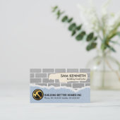 Carte De Visite Construction de maçonnerie en briques créatives (Debout devant)