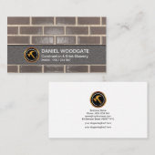 Carte De Visite Construction de maçonnerie propre simple de mur de (Devant / Derrière)