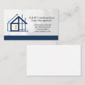 Carte De Visite Construction de maison | Architecte de projet de c (Devant / Derrière)