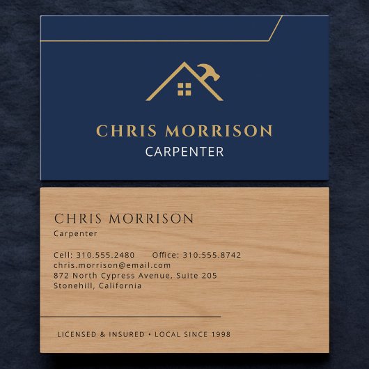 Carte De Visite Construction de Maison Menuiserie Charpente