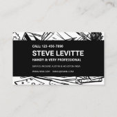 Carte De Visite Construction de maisons en noir et blanc (Dos)