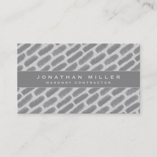 Carte De Visite Construction de maisons | Maçonnerie | Briques gri (Devant)