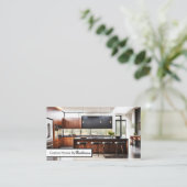 Carte De Visite Construction de maisons sur mesure pour une cuisin (Debout devant)