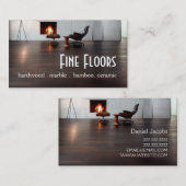 Carte De Visite Construction de marbre en bois dur au sol (Devant / Derrière)