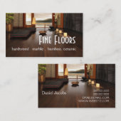 Carte De Visite Construction de marbre en bois dur au sol (Devant / Derrière)