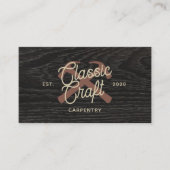 Carte De Visite Construction de menuiserie Charpentier Bois rustiq (Devant)