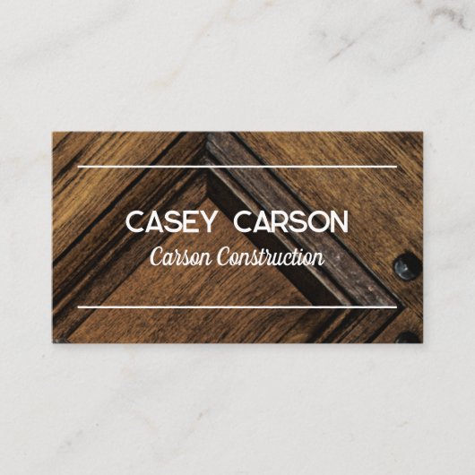 Carte De Visite construction de menuiserie de bois ou autre (Devant)