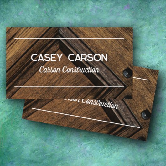 Carte De Visite construction de menuiserie de bois ou autre