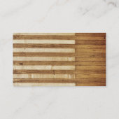 Carte De Visite construction de menuiserie de grains de bois ou au (Dos)