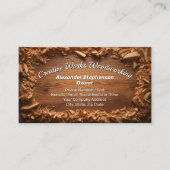 Carte De Visite Construction de menuiserie de sciure (Devant)