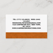 Carte De Visite Construction de menuiserie en bois moderne (Dos)