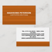 Carte De Visite Construction de menuiserie en bois moderne (Devant / Derrière)