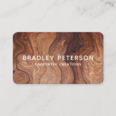 Carte De Visite Construction de menuiserie en bois moderne élégant (Devant)