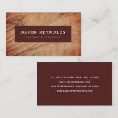 Carte De Visite Construction de menuiserie en bois moderne Voiture (Devant / Derrière)