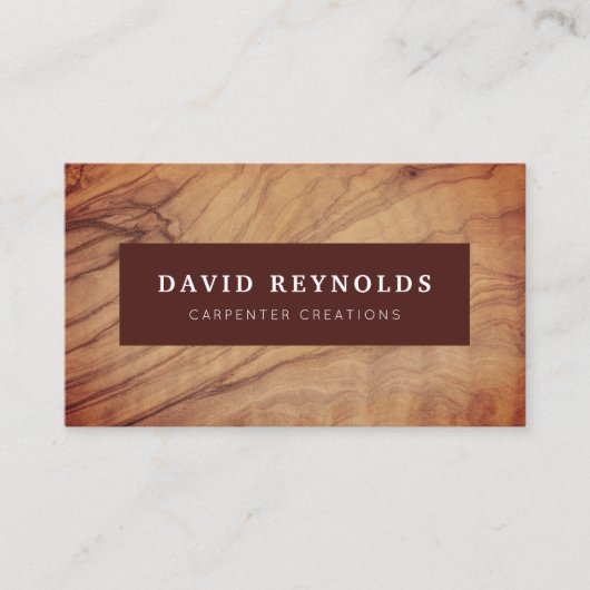 Carte De Visite Construction de menuiserie en bois moderne Voiture (Devant)