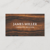 Carte De Visite Construction de menuiserie professionnelle tendanc (Devant)