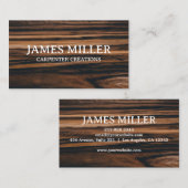 Carte De Visite Construction de menuiserie professionnelle tendanc (Devant / Derrière)