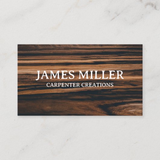 Carte De Visite Construction de menuiserie professionnelle tendanc (Devant)