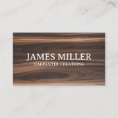 Carte De Visite Construction de menuiserie professionnelle tendanc (Devant)