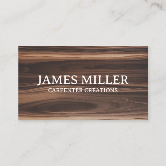 Carte De Visite Construction de menuiserie professionnelle tendanc (Devant)