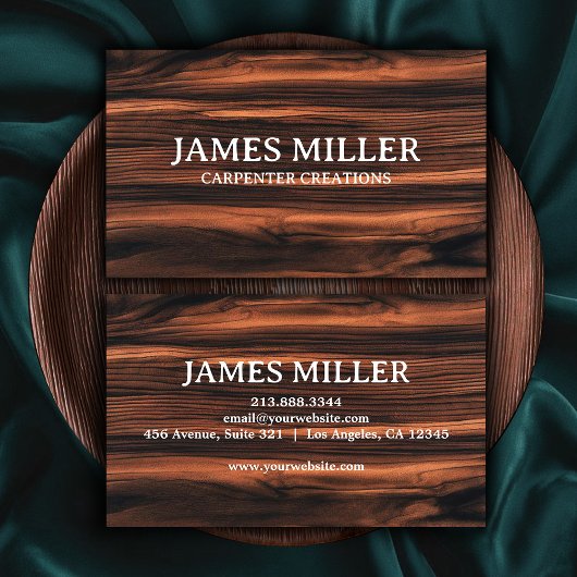 Carte De Visite Construction de menuiserie professionnelle tendanc