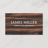 Carte De Visite Construction de menuiserie professionnelle tendanc (Devant)