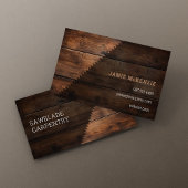 Carte De Visite Construction de menuiserie Scie en bois rustique