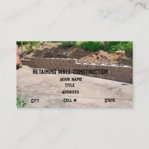 Carte De Visite Construction de mur de soutènement 