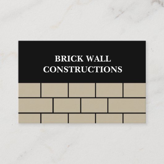 Carte De Visite Construction de murs en briques (Devant)