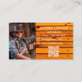 Carte De Visite Construction de navires de bois photo code QR (Dos)