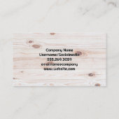 Carte De Visite Construction de propriété | Grain de bois (Dos)