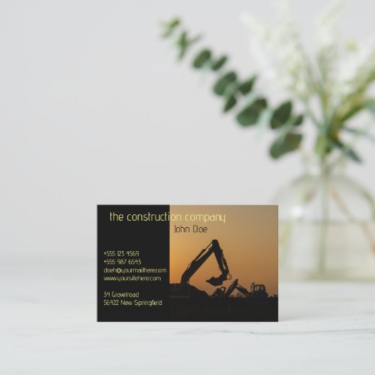 Carte de visite Construction de qualité pour l'ave (Debout devant)