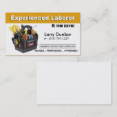 Carte De Visite Construction de réparation de maison de bricoleur (Devant / Derrière)