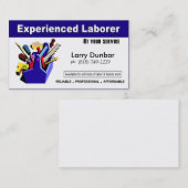 Carte De Visite Construction de réparation de maison de bricoleur (Devant / Derrière)