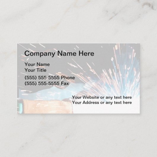 Carte De Visite Construction de soudure (Dos)