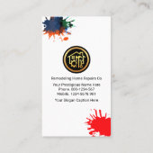 Carte De Visite Construction de toits Brown (Dos)