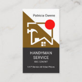 Carte De Visite Construction de toits Brown (Devant)