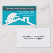 Carte De Visite Construction de toiture simple (Devant / Derrière)