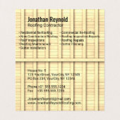 Carte De Visite Construction de toitures à quatre côtés Compagnie  (Intérieur déplié)