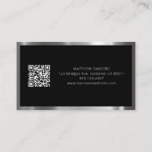 Carte De Visite Construction de toitures American Drapeau QR Code (Dos)