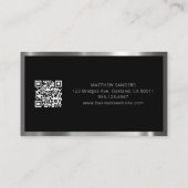 Carte De Visite Construction de toitures American Drapeau QR Code (Dos)