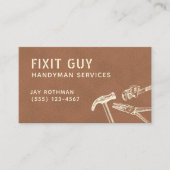 Carte De Visite Construction des pinces à marteau de Handyman (Devant)