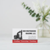 Carte De Visite Construction d'excavateur (Debout devant)