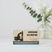 Carte De Visite Construction d'excavateur (Debout devant)