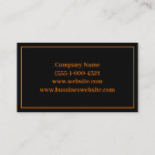 Carte De Visite Construction d'excavateur (Dos)