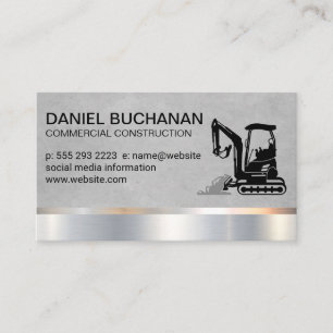 Carte De Visite Construction   Digger terrestre   Dozer