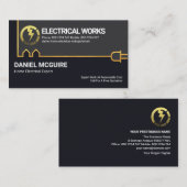 Carte De Visite Construction d'or créative Câblage électrique (Devant / Derrière)