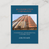 Carte De Visite Construction du bâtiment du consultant pour la ret (Devant)