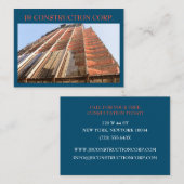 Carte De Visite Construction du bâtiment remodel de l'architecte d (Devant / Derrière)